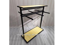 Стійка для одягу двустороння з полицею і кронштейнами LOFT